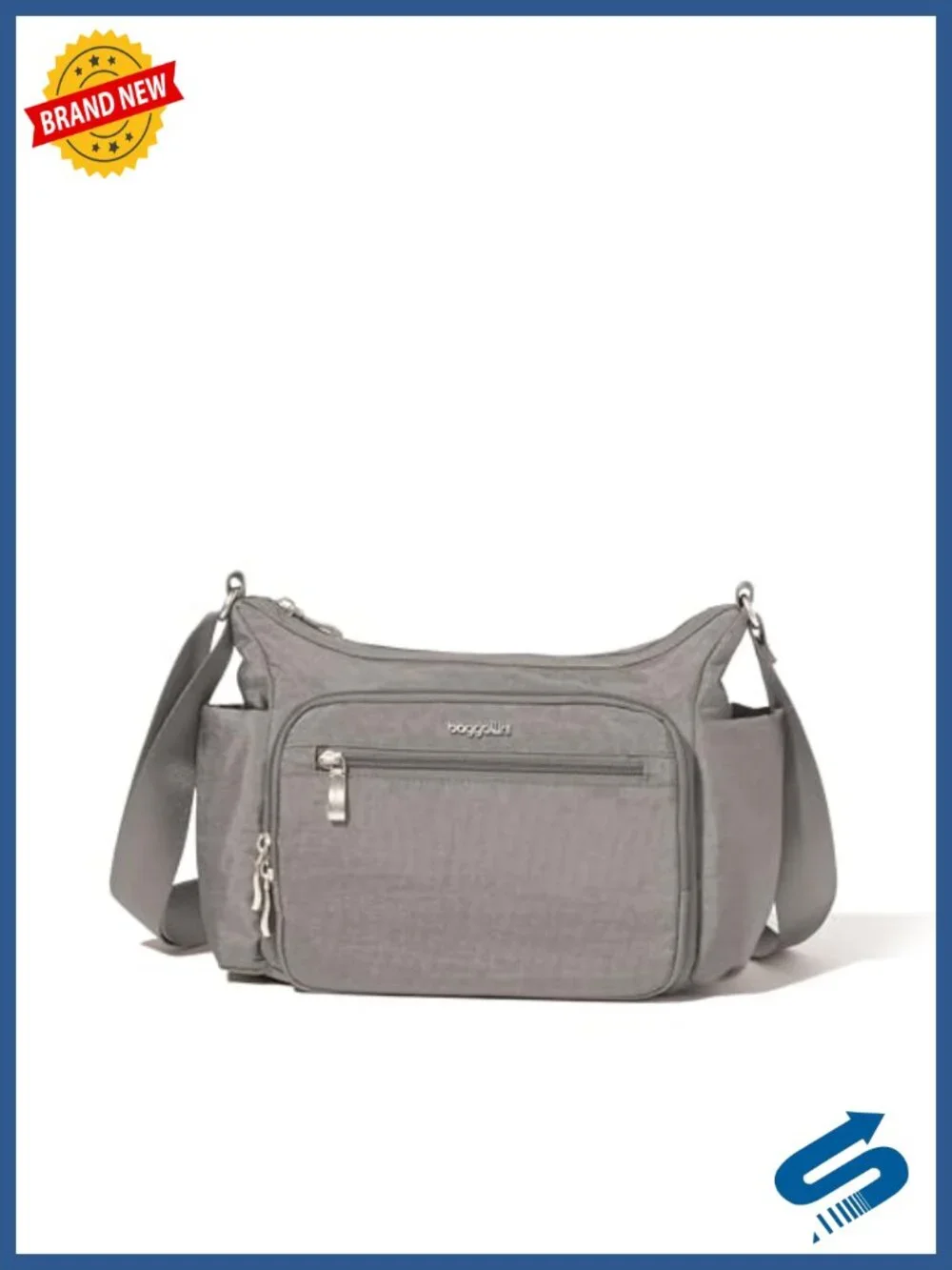 Baggallini Crosstown Hobo Crossbody Nylon RFID